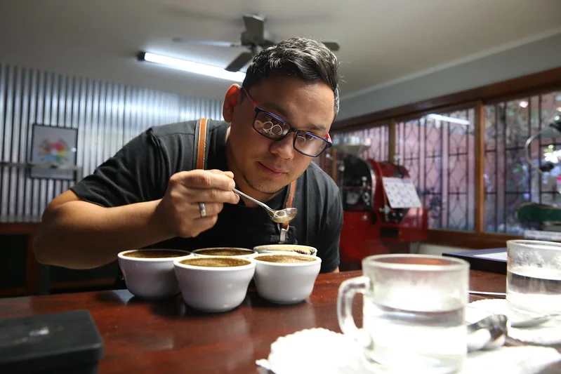 QGrader realizando cupping. Como o café é classificado