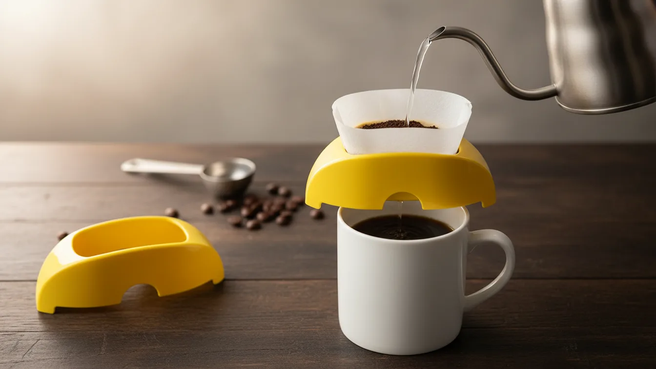 Kalita Caffé Uno preparando café especial em dose única